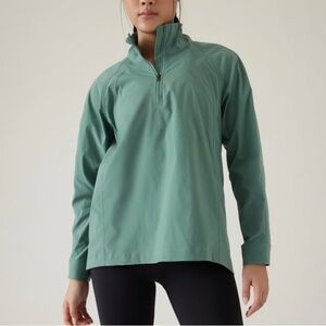 Athleta Advantage Poplin Top Size XL